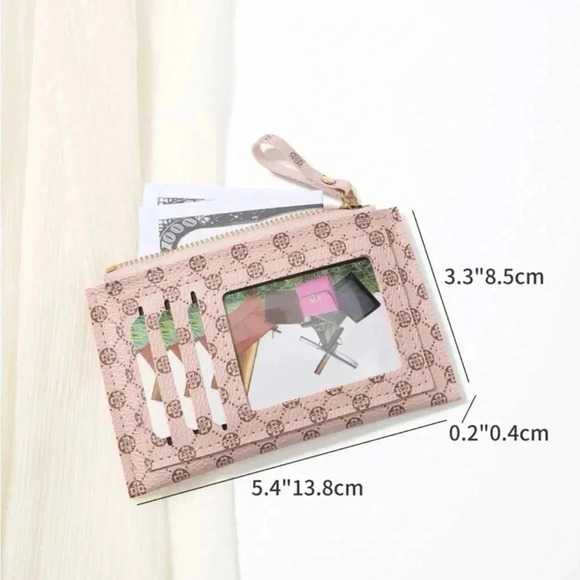 ⚠️Clearance Pink And White Patterned Design Wallet / Cardholder - Picture 3 of 5